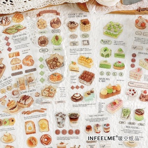 PapierPlus | d'amour de café | autocollant de boulangerie | Sticker gâteau sucré | Sticker biscuit moelleux