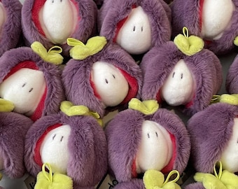 lüdo  | Mangosteen Bag Charm | Handmade Lovely Stuffed Plush Pendant | Cute Decompression Toy