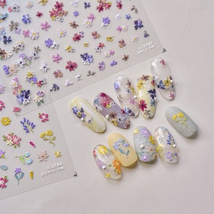 Spring Wild Flower Nail Deco Sticker | Nail DIY | 5D Self-Adhesive Nail Sticker