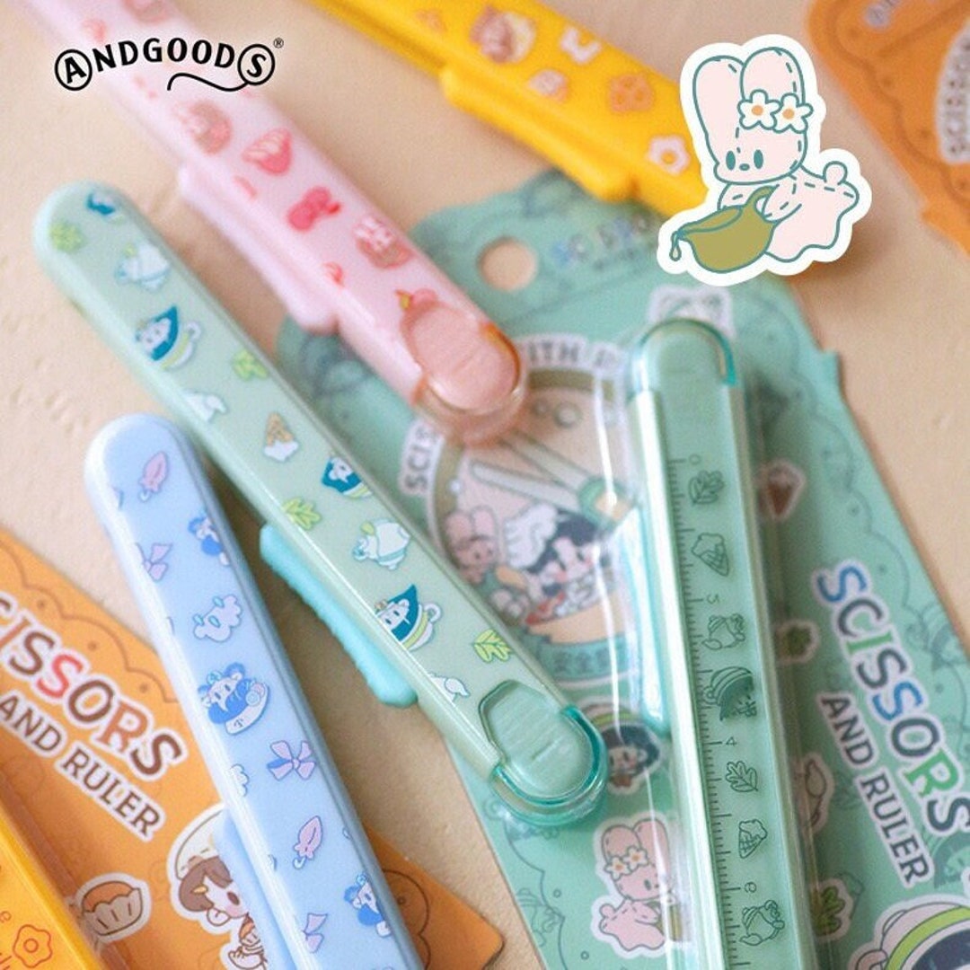 ANDGOOS Scissors and Ruler | Scissors and Ruler Set | Office Desk ...