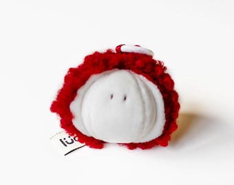 lüdo  | Lovely Lychee Bag Charm | Handmade Stuffed Plush Charm | Cute Decompression Toy