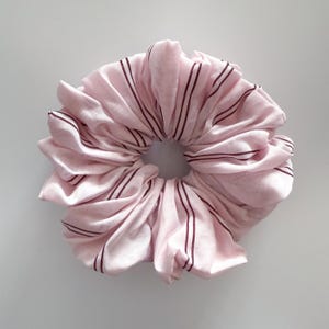 Pink Stripe Oversized Square Gingham Scrunchie French Lace Frill Pleated Scrunchies Double Layer Hair Accessories