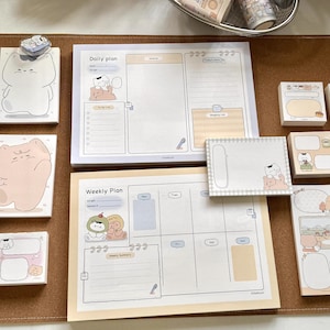 Hallo Katze | Katzen Wochen Tagesplaner Memo Notizblock