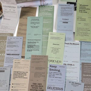 PapierMeer | Pakket papieren poëziemateriaal | Decoratief plakboekpapier