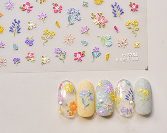 Spring Blossoms Nail Deco Sticker | Nail DIY | 5D Self-Adhesive Nail Sticker