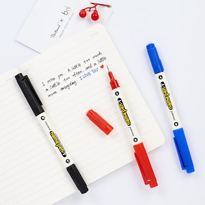 Monami | Double- ended Name Pen | 0.4mm Fine / 1mm Thick Journal Pen