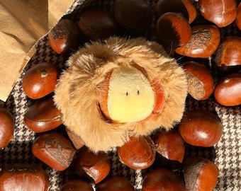 lüdo  | Chestnut Bag Charm | Handmade Lovely Stuffed Plush Pendant | Cute Decompression Toy