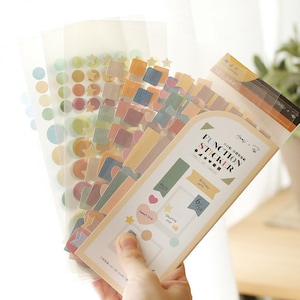 Benzstore | Colourful Dot Stickers | Point Stickers | Premimum Matte Vinyl Non Transaprent for Planners