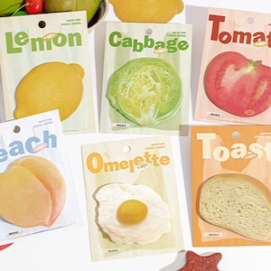 Paper More / Blocco note adesive con verdure e prodotti da forno