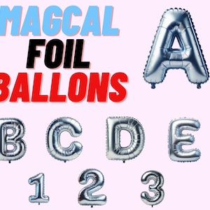 Silver Foil Balloon Set - Complete Alphabet A-Z and Numbers 0-9 for Celebrations