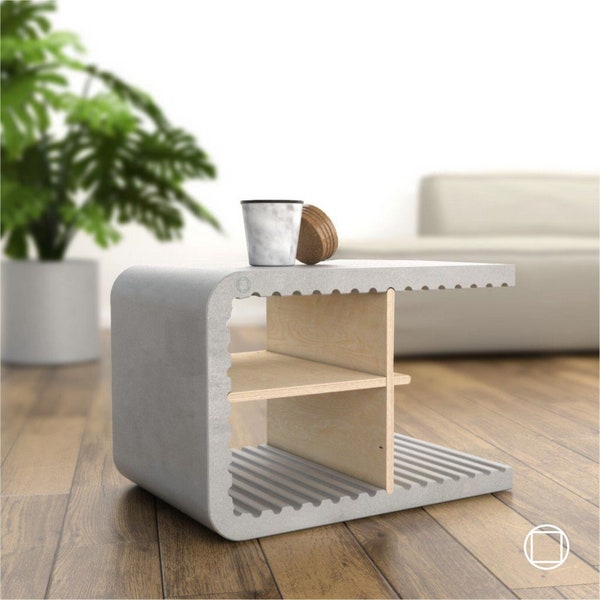 Concrete Bedside Table Etsy