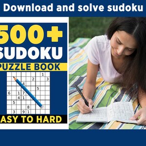 500+Sudoku Puzzle Book, Easy To Hard, 252 Pages, Digital Download image 6