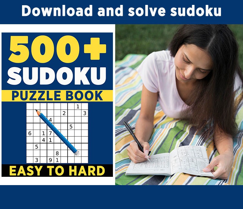 500+Sudoku Puzzle Book, Easy To Hard, 252 Pages, Digital Download image 6
