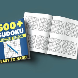 500+Sudoku Puzzle Book, Easy To Hard, 252 Pages, Digital Download image 7