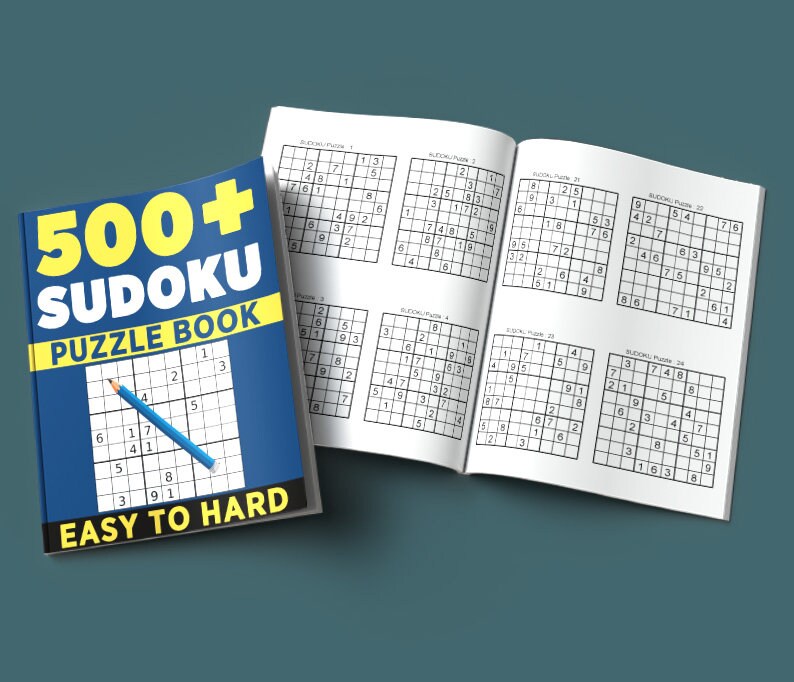 500+Sudoku Puzzle Book, Easy To Hard, 252 Pages, Digital Download image 7