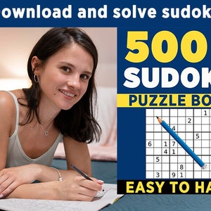 500+Sudoku Puzzle Book, Easy To Hard, 252 Pages, Digital Download