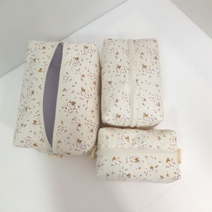 Nr.3 Boxy Pouch Taschen 3Size PDF Muster Instant Download Kosmetik Make-up Reise Quilting Bundle Tutorial Vorlage Hygiene Reißverschluss Nähnaht