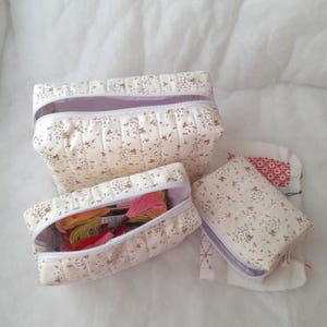 No Binding Makeup Bag Pattern (3 Sizes) with Video Tutorial — DIY Gift