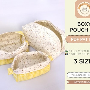 3-Size Fabric Makeup Bag Pattern — DIY Gift with Video Tutorial