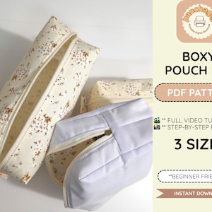 Special Day Gift: 3-Size Makeup Bag Pattern Bundle + Tutorial