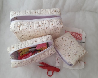 Schnittmuster für eine Kosmetiktasche ohne Einfassung (3 Größen) mit Videoanleitung – DIY-Geschenk
