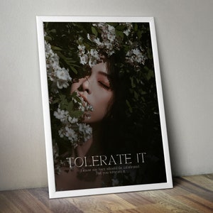 i know my love should be celebrated, but you tolerate it Art Print for  Sale by lovely-lyrics