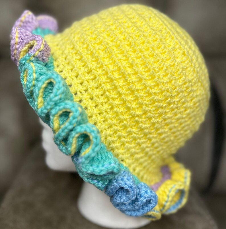 Yellow Spring Inspired Crochet Ruffle Hat - Etsy