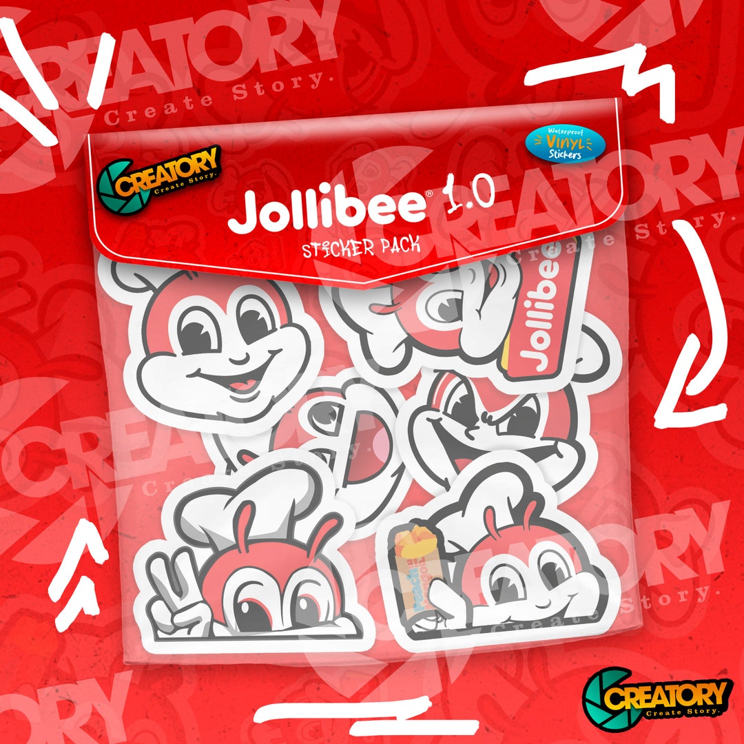 Jollibee Sticker Pack 1.0 Jollibee Peace Peeking Peeker Etsy Canada