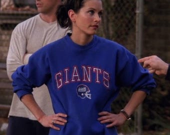 Monica Geller's Giants Arch Lettering Sweatshirt | Collegiate Sports Crewneck
