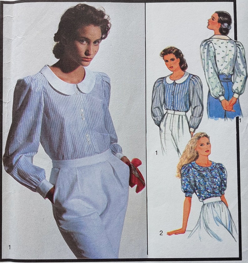 80s Vintage Romantic Oxford Poet Style Shirt Sewing Pattern, Style 1575 ...