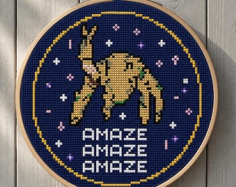 Project Hail Mary Rocky Cross Stitch Easy Mini Pattern80x80 (Pattern Keeper Compatible)