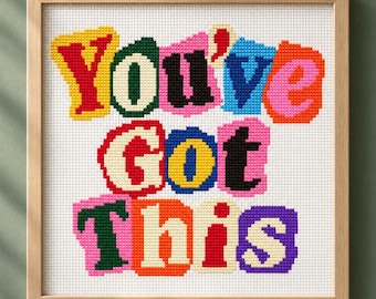 Youve Got This Cross Stitch Pattern, Ransom Note Quote PDF