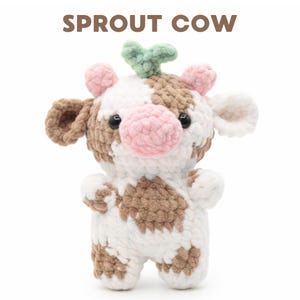 Sprout Cow Crochet Pattern PDF: Amigurumi Farm Animal Tutorial (Digital Download)
