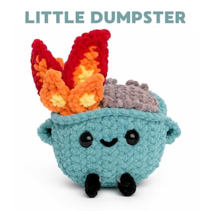 Dumpster Fire Baby Crochet Pattern: Funny Amigurumi Toy (PDF Download)