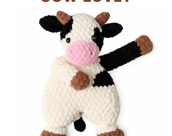 Patroon gehaakt koe Lovey, zelfstudie veiligheidsdeken baby (pdf-download)
