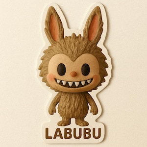 Labubu Sticker Digital Download – Cute Labubu PNG SVG PDF | Transparent Background | Printable Clipart for Stickers, Crafts, Scrapbooking