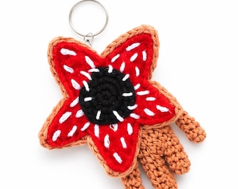 Padrão de crochê em PDF para chaveiro Demogorgon - Guia fácil para iniciantes - Padrão de costura simples - Mini pelúcia Demogorgon - Boneco estranho - Criatura de Divertida Mente