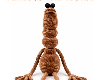 Patrón de crochet de Marcus el gusano en PDF, guía fácil de crochet para el personaje de VRChat, tendencia de TikTok