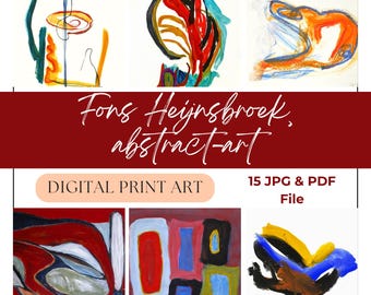 Láminas abstractas de Fons Heijnsbroek: Colección de pared (Descarga digital)