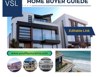 Guía para compradores y vendedores de bienes raíces: Presentación para agentes inmobiliarios (Canva editable, descarga digital)