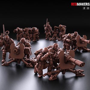 Imperial Shock Troops tunga vapenlag x3 - 28 mm bordsskiva - RedMakers - Baser valfria