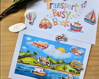 Busy Book Transport | Air Land Water | Transport Activity | Busy Book Printable | Quiet Book