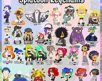 KEYCHAINS - Splatoon Characters //Shiver, Frye, Big Man, Callie, Marie, Agent 3, deadfish, Pearl, Marina, Inkling Girl etc.