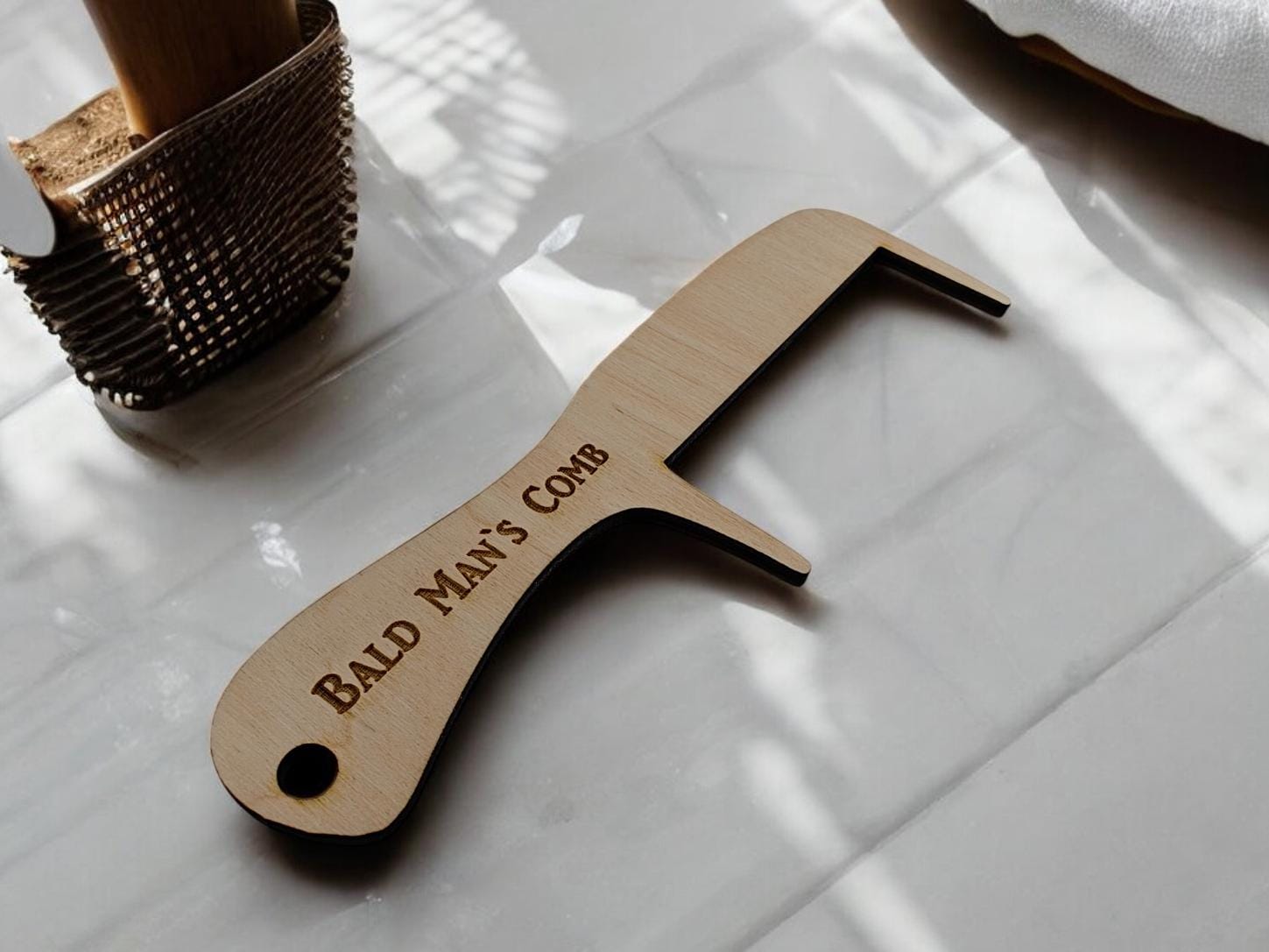 Novelty wooden comb gift for a playful present