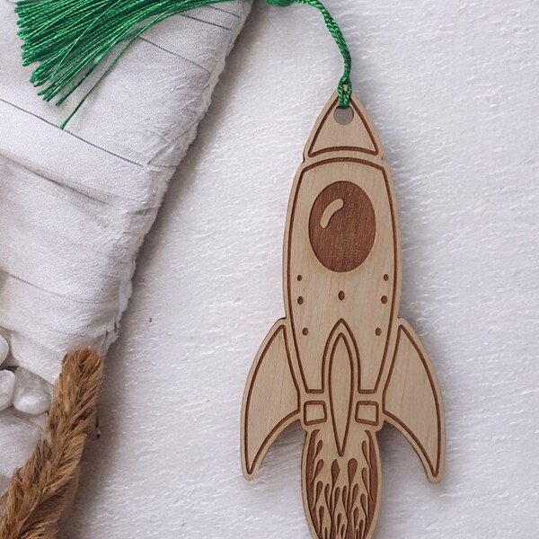 Razzo Segnalibro in legno di Craftygiftsplace