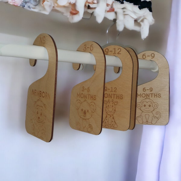 Wooden Baby Closet Dividers by Craftygiftsplace