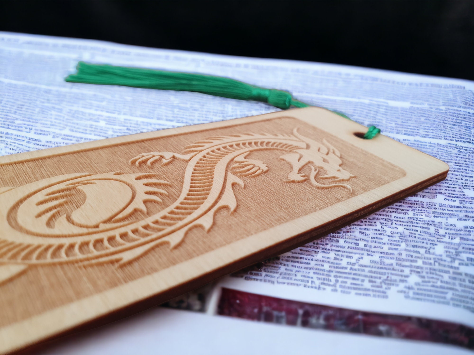 Draak houten bladwijzer van Craftygiftsplace