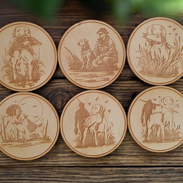 Wildlife Porta-copos de madeira da Craftygiftsplace