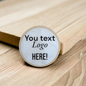 Custom Personalized Wooden Coasters | Add Your Text or Logo | Wedding Party Favors, Housewarming Gifts, Unique Bar Drink Coasters |Wood Mats