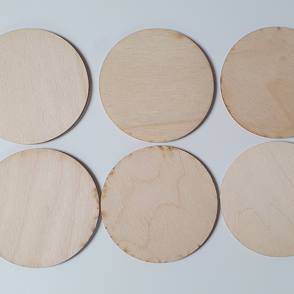 Birch Wood Circle Blanks by Craftygiftsplace